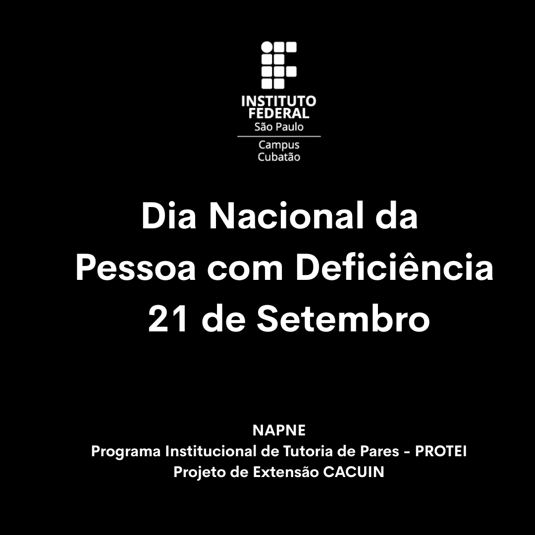 DIA NACIONAL DA PESSOA COM DEFICIÊNCIA 2026
