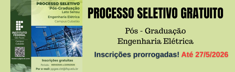 Pós-Graduação: Engenharia Elétrica 2026